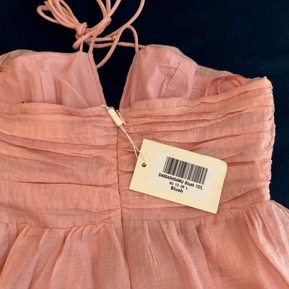 Indie luxe blush halter neck dress, size 12, US L - Picture 2 of 4